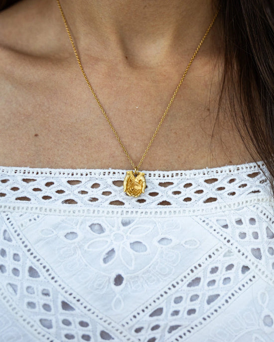 Jesus: Hands of the Healer Gold Necklace