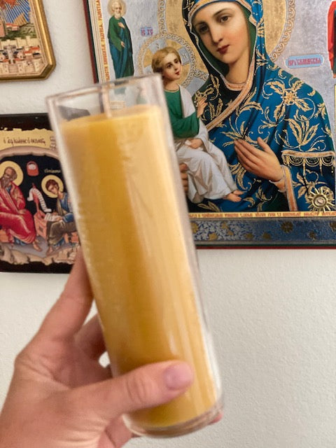 Beeswax Home Altar Candle (90+ Hour Burn)