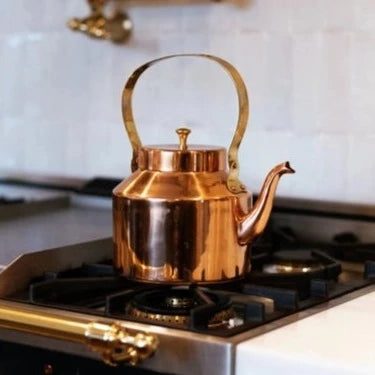 Antique Vintage Copper & Brass Fitting Electric Kettle
