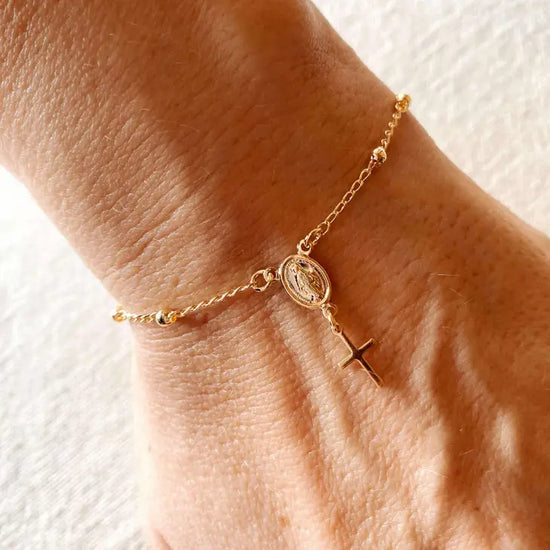Gold Rosary Bracelet