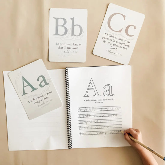 ABC Scripture Memorization Cards + Workbook Bundle