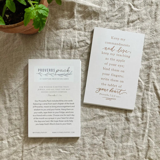 Proverbs Scripture Memory Pack