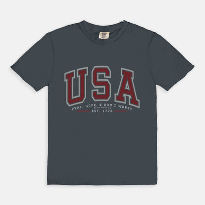 Classic USA Catholic Tee: BLUE