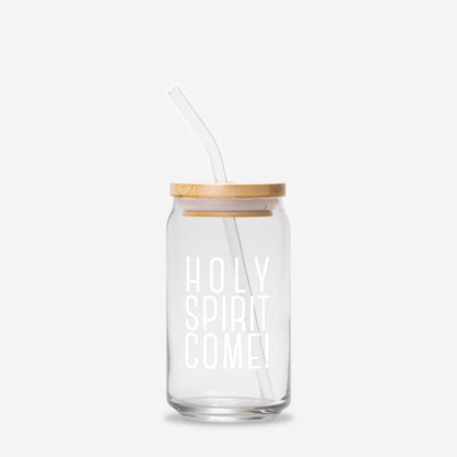 Holy Spirit Glass Straw Cup