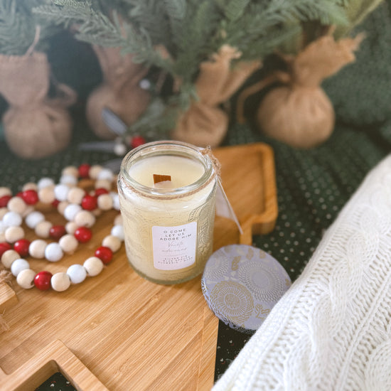Venite Adoremus: O Come Let Us Adore Him Beeswax Candle