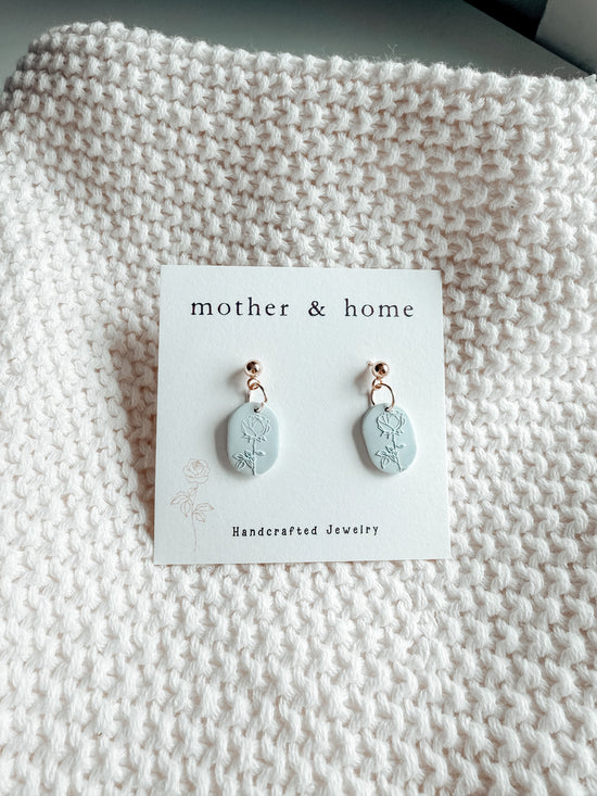 Mystical Rose: Pale Blue Earrings