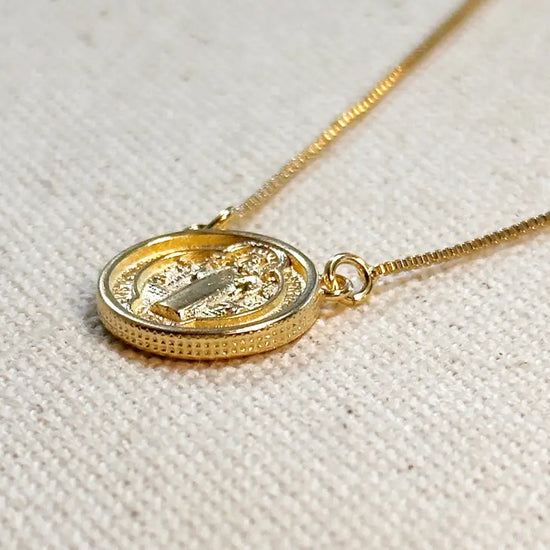 Gold Saint Benedict Medal + Necklace