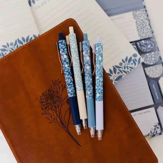Lovely Lady Blue + White Pen Set