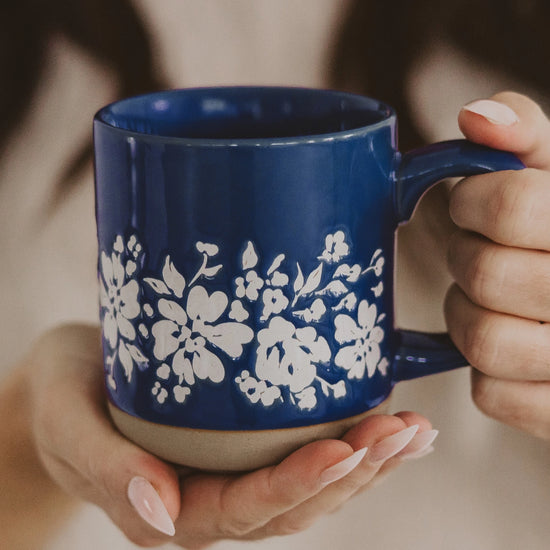 Blue Floral Spring Mug