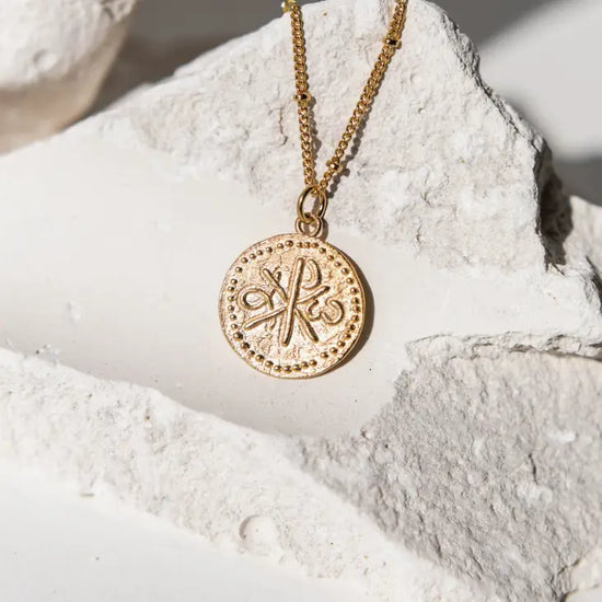 24K Gold Chi-Rho Necklace