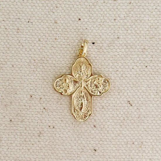 Four Way Cross Gold Pendant