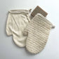 Natural Eco Ramie Fiber Bath Gloves - Set of 2