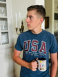 Classic USA Catholic Tee: BLUE