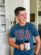 Classic USA Catholic Tee: BLUE