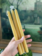 10" Beeswax Taper Candles: Yellow (12 Pk)