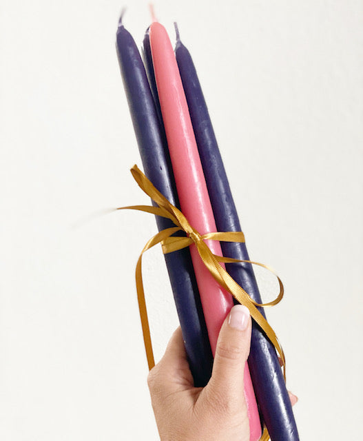 Beeswax Advent Taper Candles (12 inch)