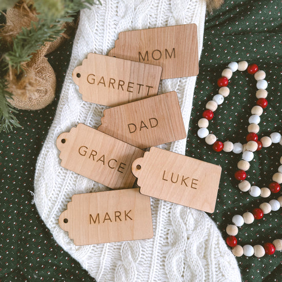 Custom Wooden Stocking Tags