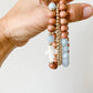 Aquamarine Rosary Bracelet Stack