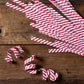 Vintage Red + White Twist Ties