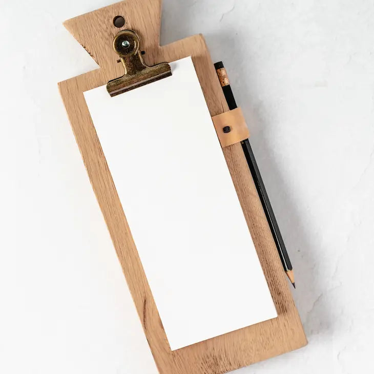 Reclaimed Wood Memo Pad Clipboard + Pencil – Mother & Home Market